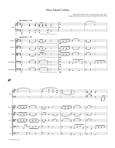 Nkosi Sikelel' iAfrika - Enoch Sontonga (1873-1905) (Piano Sextet) (arr. Stephen Street)