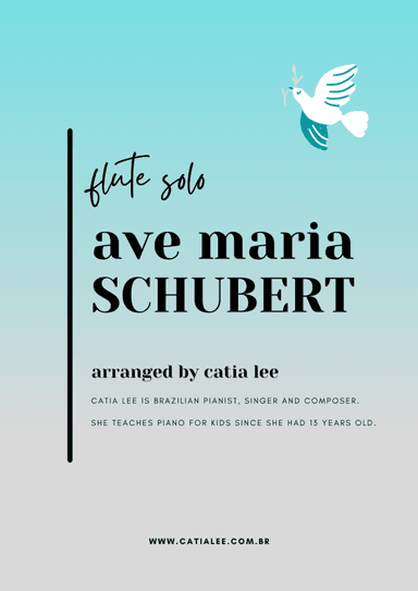 Ave Maria - Schubert for flute solo Bb major (arr. Catia Lee)