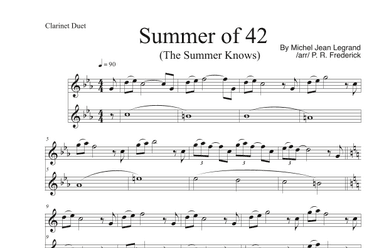 Summer Of 42 (arr. P. R. Frederick)