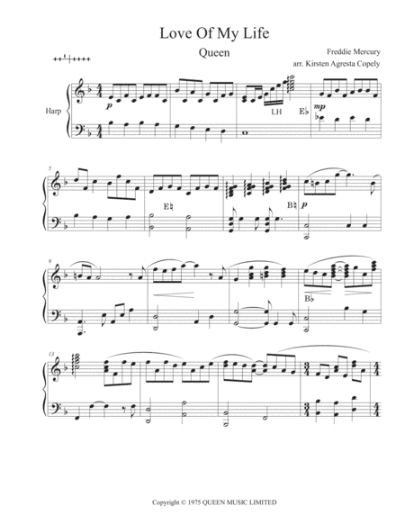 Love Of My Life (arr. Kirsten Agresta Copely)