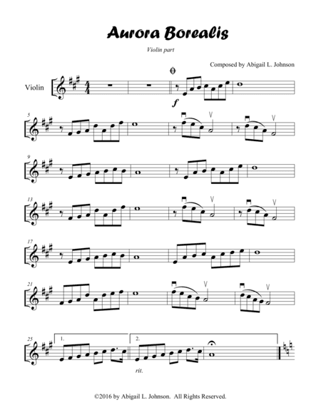 Aurora Borealis (Piano, Violin, and Cello)