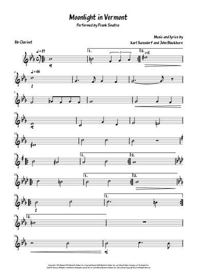 Moonlight In Vermont (arr. David Lartey)