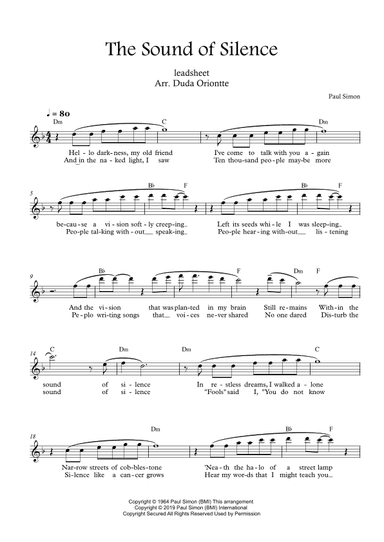 The Sound Of Silence (arr. Duda Oriontte)