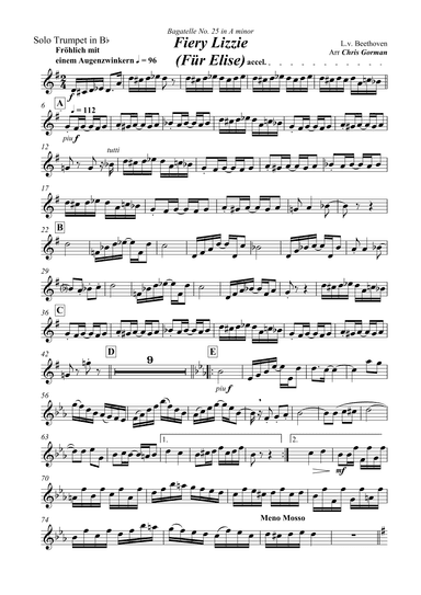 Fiery Lizzie (Für Elise) (arr. Chris Gorman)