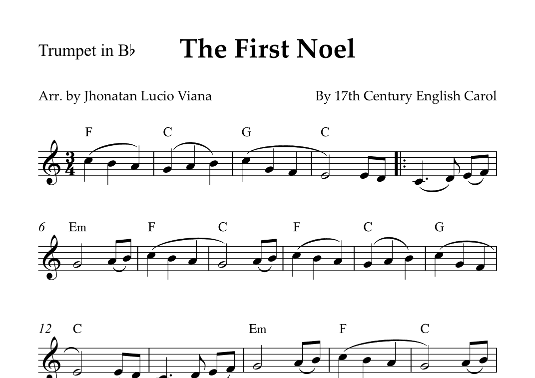 The First Noel (arr. Jhonatan Lucio Viana)