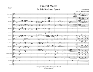 Nordraak's Funeral March - Opus 6 (arr. Gary Bricault)