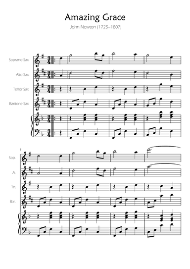 Amazing Grace - Brass Quartet w/ Piano Accompaniment (arr. Ygor Nunes)