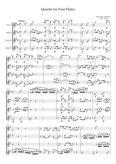 Quartet for Four Flutes