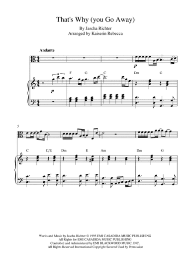That's Why (you Go Away) (arr. Kaiserin Rebecca)