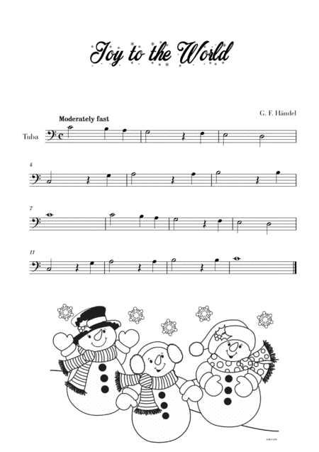 Joy to the World - Very Easy/Beginner (for Tuba) (arr. Cadenza Editions)