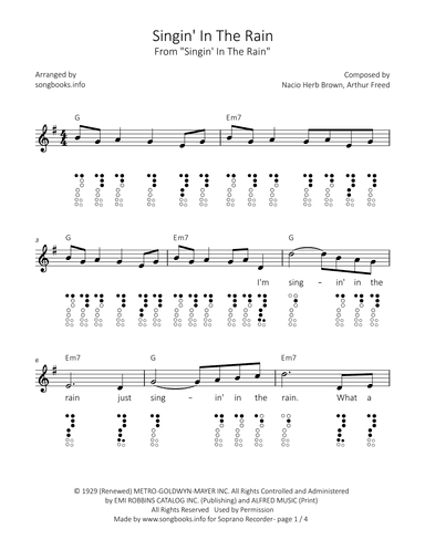 Singin' In The Rain (arr. songbooks.info)