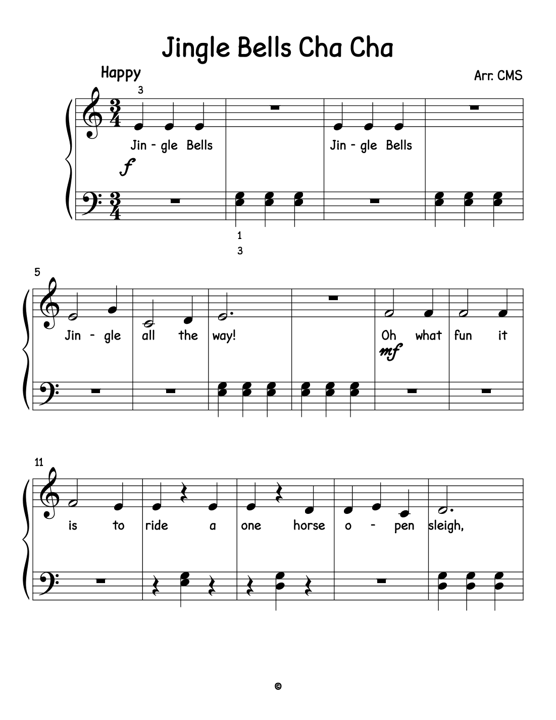 Jingle Bells Cha Cha (arr. CMS)