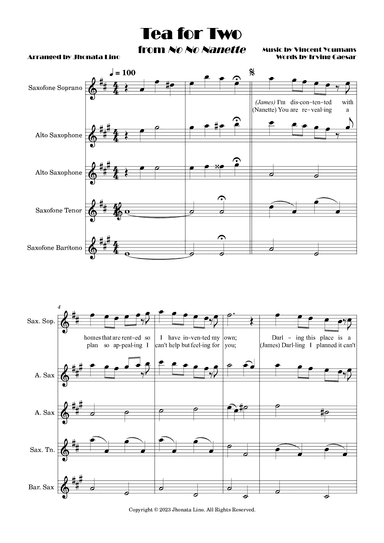 Tea For Two (arr. Jhonata Lino)