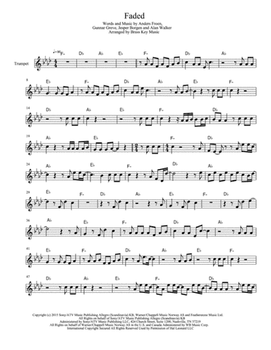 Faded (arr. Brass Key Music)