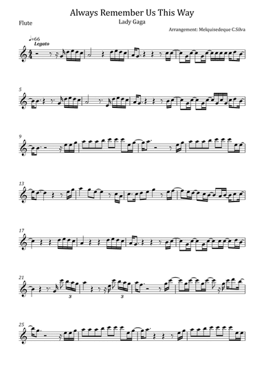 Always Remember Us This Way (arr. Melquisedeque C.Silva)