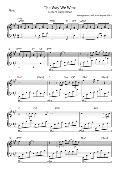 The Way We Were (arr. Melquisedeque C.Silva)