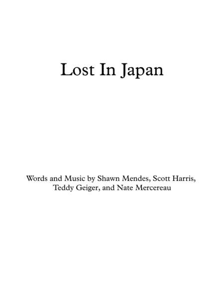 Lost In Japan (arr. SVB Music)