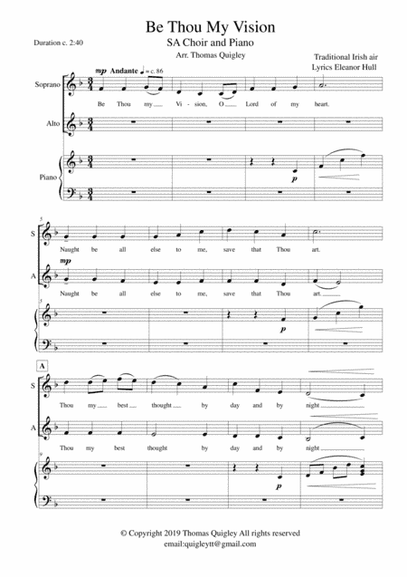 Be Thou My Vision (arr. Thomas Quigley)