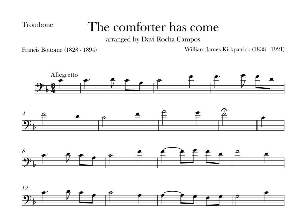 The comforter has come (arr. Davi Rocha Campos)