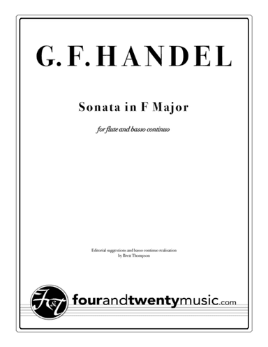 Sonata in F Major for Flute/ recorder and continuo/ piano, opus 1 no 11/HWV 369 (arr. Brett Thompson (Four and Twenty Music))