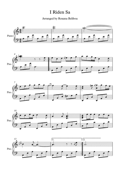 I Riden Sa (Viking Song) Piano (arr. Roxana Belibou)