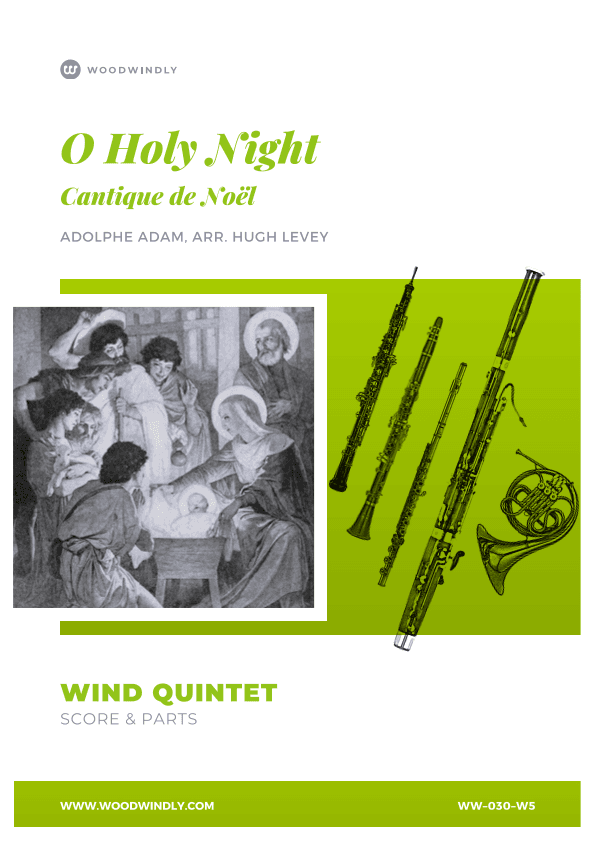 O Holy Night (Cantique de Noël) for Wind Quintet (arr. Hugh Levey)