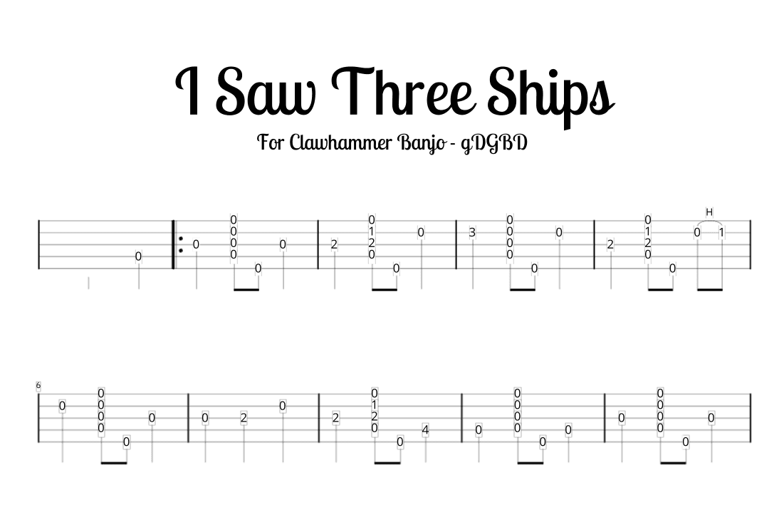 I Saw Three Ships | Christmas Songs for Clawhammer Banjo (arr. Charles Henri Linton)