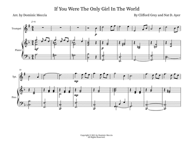 If You Were The Only Girl In The World (arr. Dominic Meccia)
