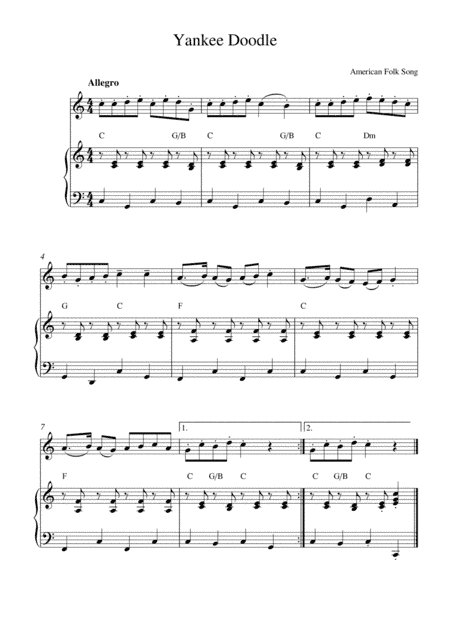 Yankee Doodle (arr. Kaiserin Rebecca)