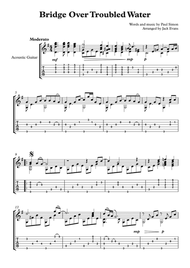 Bridge Over Troubled Water (arr. Jack Evans)