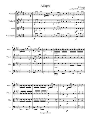 Allegro (arr. Nick Lacanski)