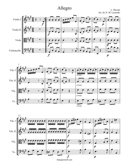 Allegro (arr. Nick Lacanski)
