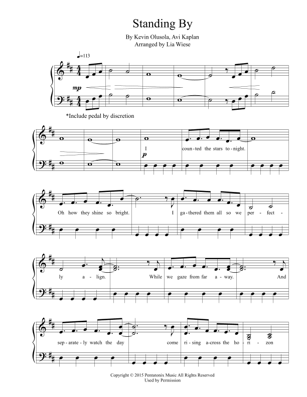 Standing By (arr. Lia Wiese)