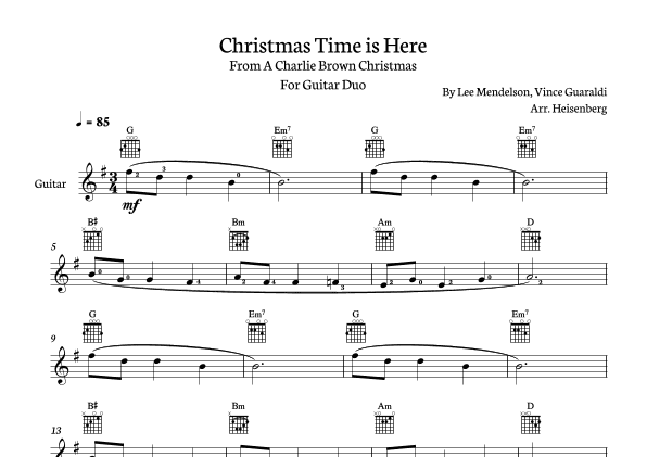 Christmas Time Is Here (arr. Heisenberg)