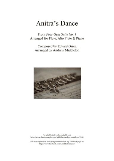 "Anitra's Dance" arranged for Flute Duet (arr. Andrew Middleton)