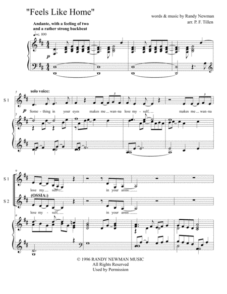 Feels Like Home (arr. P. F. Tillen)