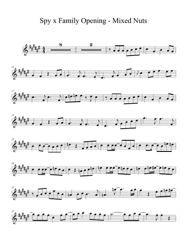 Spy X Family Opening Mixed Nuts Violin