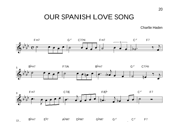 Our Spanish Love Song (arr. Luca Aletta)