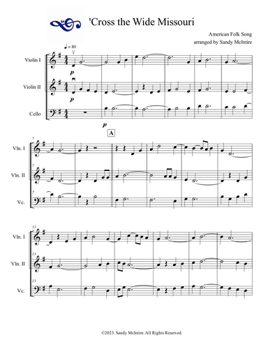 Cross the Wide Missouri (arr. Sandy McIntire)