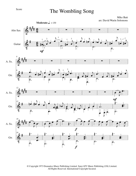 The Wombling Song (arr. David Warin Solomons)