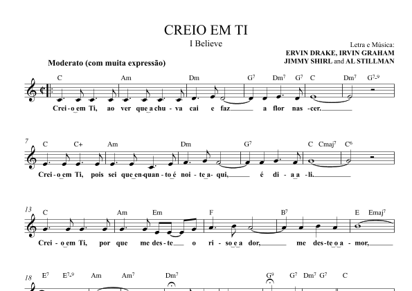 Creio em Ti (I Believe) (arr. mcdosanjos)