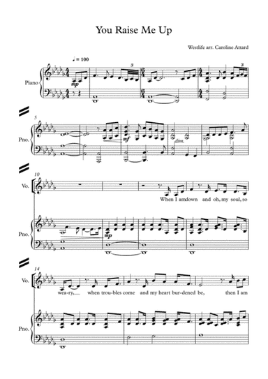 You Raise Me Up (arr. Caroline Attard)