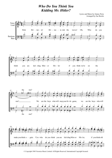 Who Do You Think You Are Kidding Mr. Hit (arr. Zac Booles)