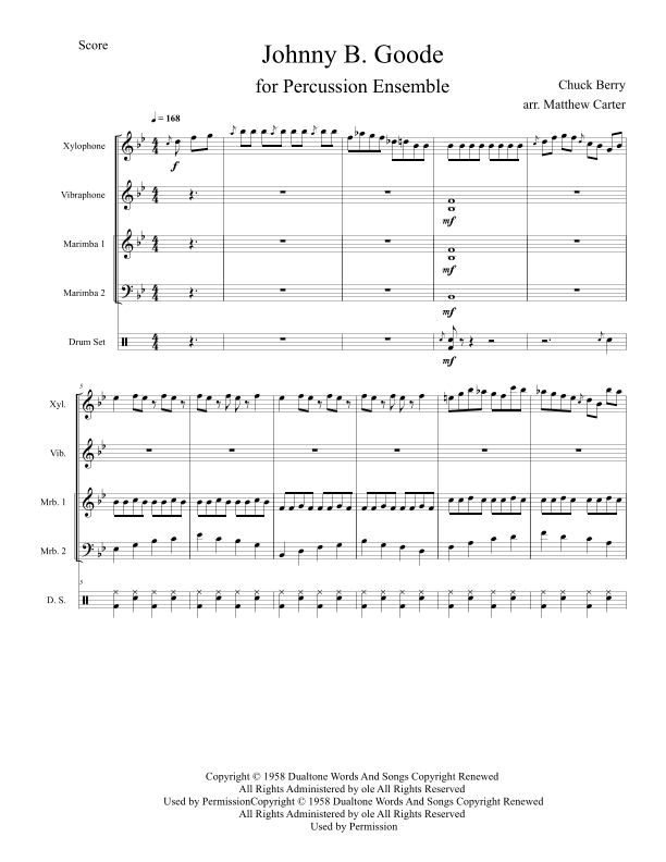 Johnny B. Goode (arr. Matthew Carter)