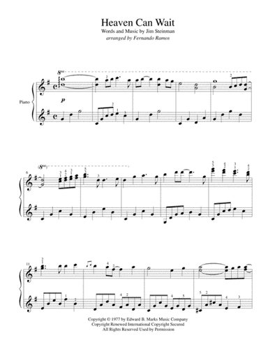 Heaven Can Wait (arr. Fernando Ramos)