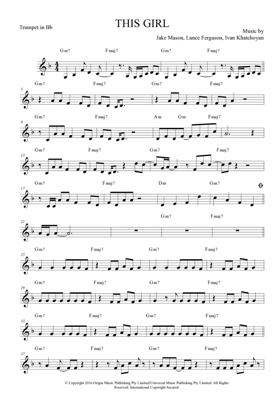 This Girl (arr. Anderson Quevedo)