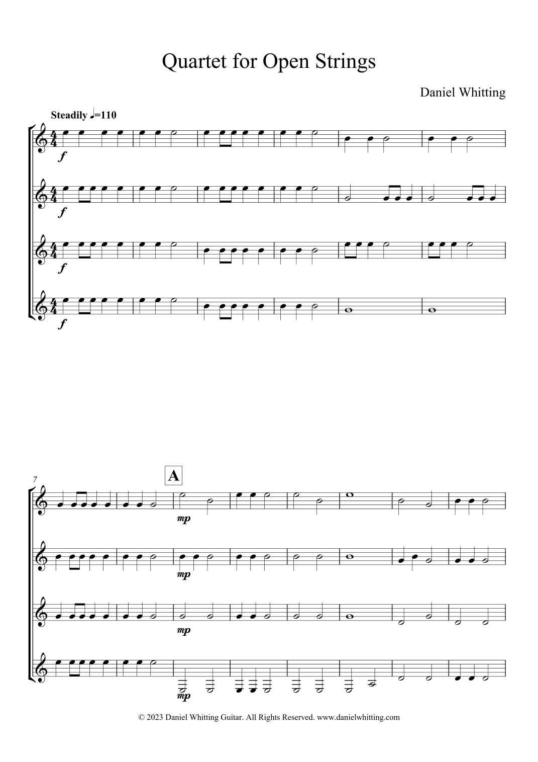 Quartet for Open Strings