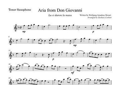 Aria from Don Giovanni (arr. Zachary Corbett)
