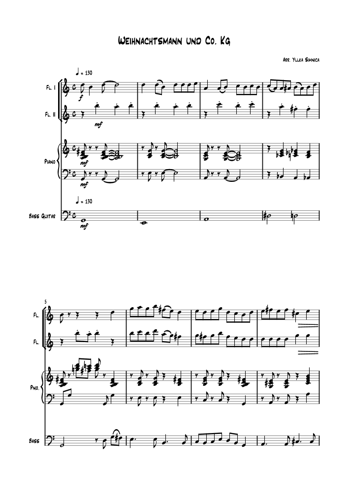 Weihnachtsmann und Co. Kg. (arr. Yllka Simnica)