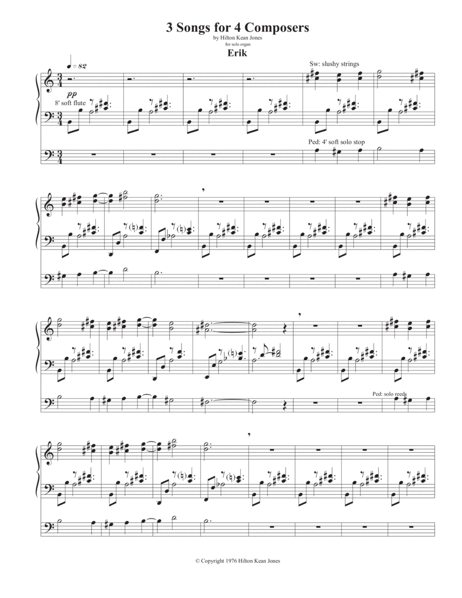 3 Songs for 4 Composers - Erik